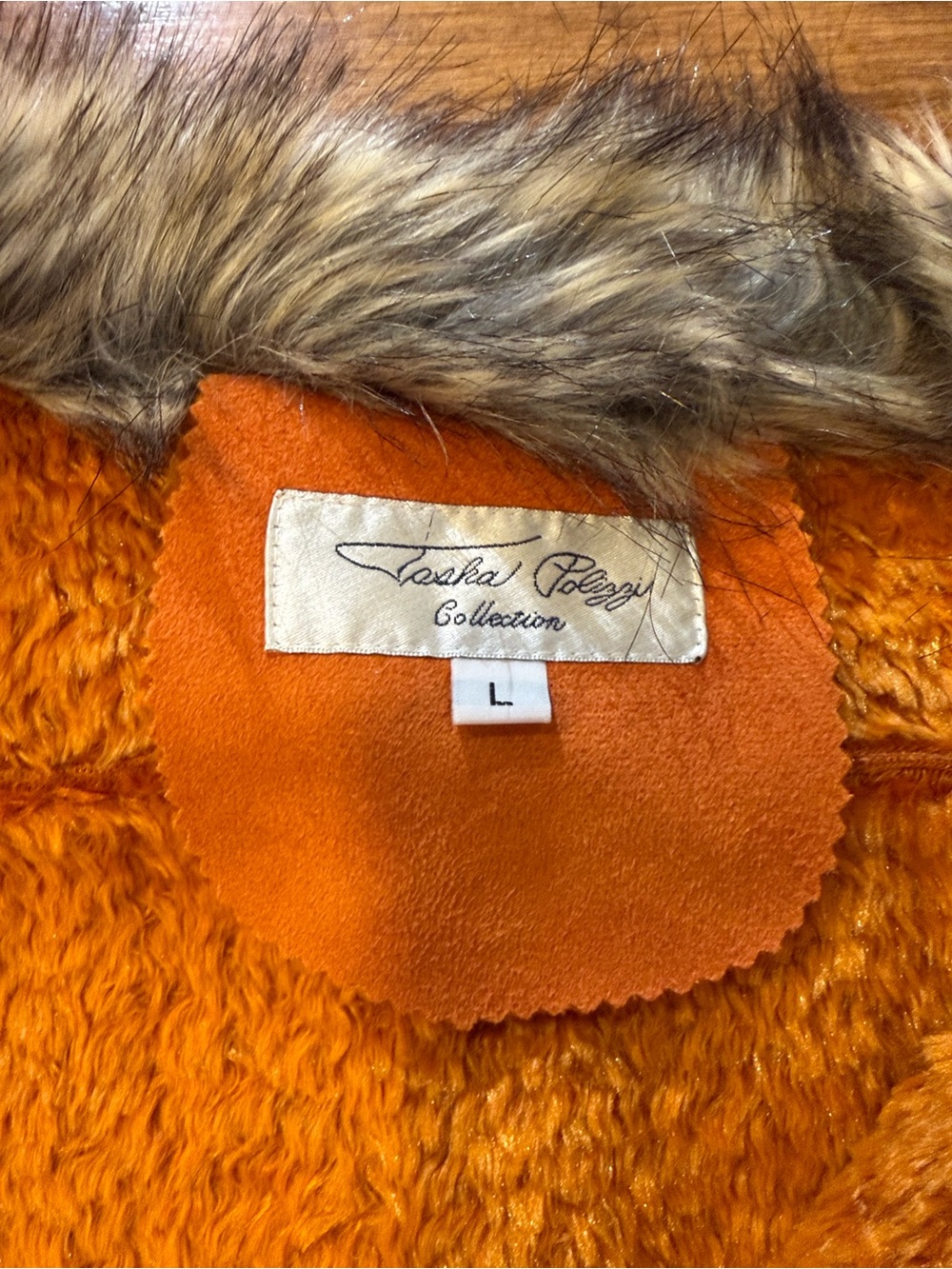 Tasha Polizzi Rust Orange Faux Suede Western Vest Size Large (x) - Picture 3 of 8